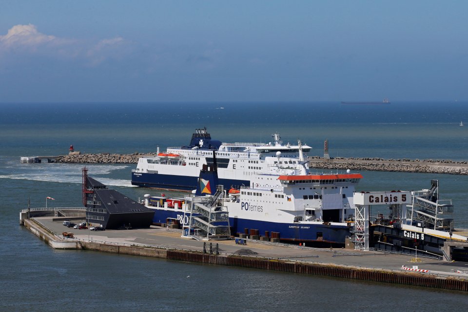  100 migrants were said to have stormed the docks at Calais in a bid to board ships to the UK