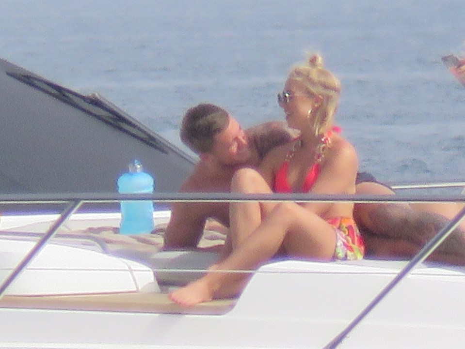  Gabby was accused of cheating with Dan during a holiday in Marbella last year [pictured together in April 2018]