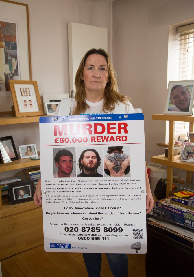  Josh's mum, Tracey Hanson has campaigned to catch her son's killer