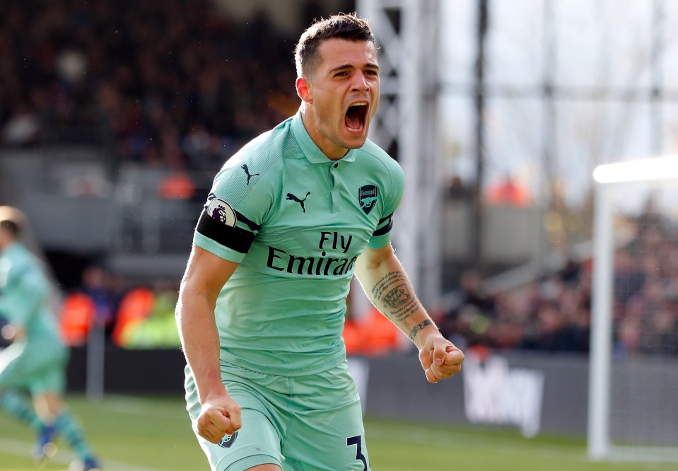  Granit Xhaka has enjoyed a stellar season for Arsenal and could be rewarded by winning the player of the year gong