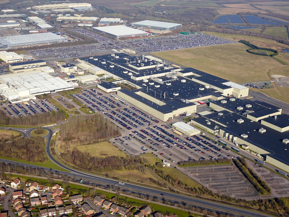  Aerial view of the Honda car manufacturing site, Swindon, Wiltshire, Southern England