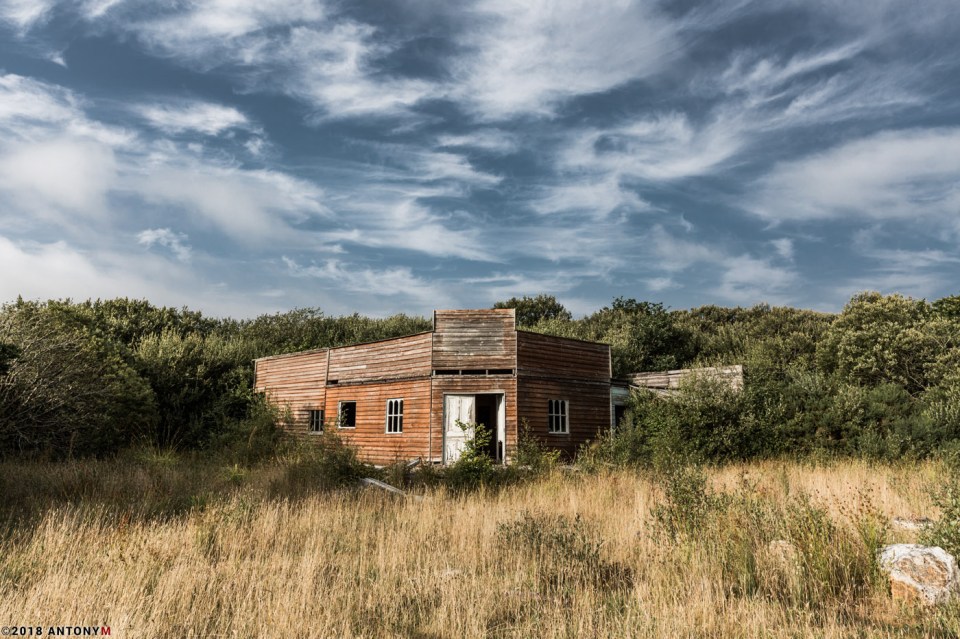  An empty shell of what is left of this Wild West building