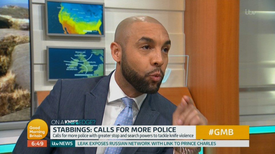  Alex Beresford, 38, passionately interrupted a knife crime debate live on TV