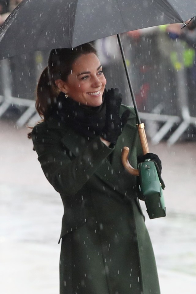 The Duchess of Cambridge arrives in Blackpool channelling the style of Mary Poppins