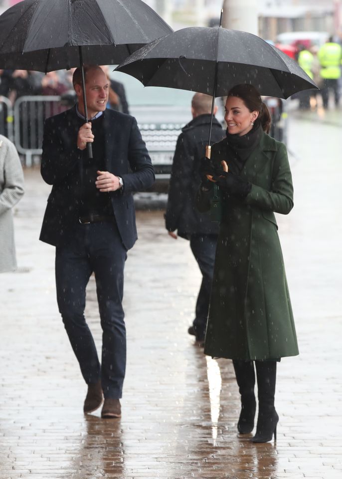  The Duke and Duchess of Cambridge arriving at Blackpool Tower, where they will join a round table briefing about the town's recent history and challenges