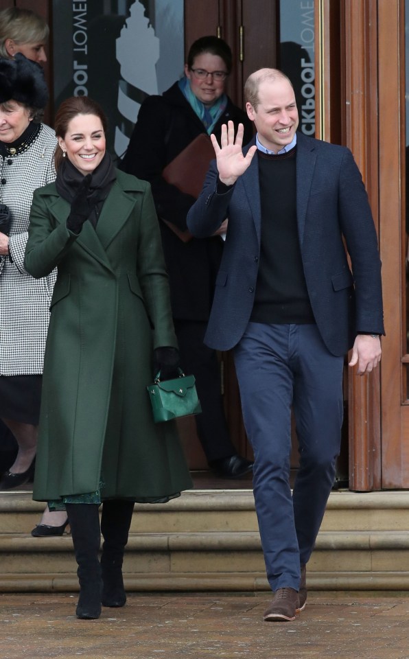 Kate and William still greeted fans despite the rain