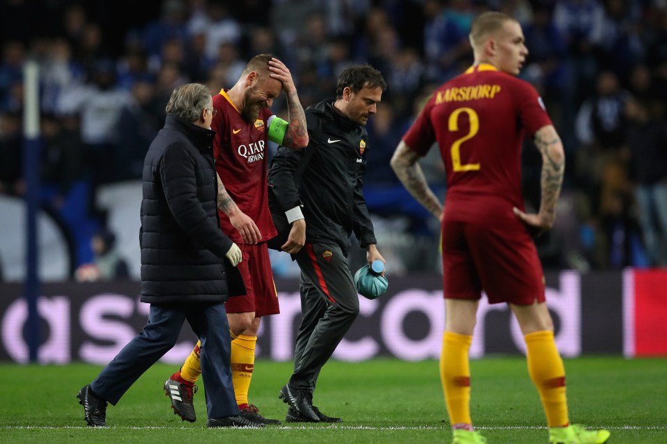  De Rossi has been plagued by injury issues all season