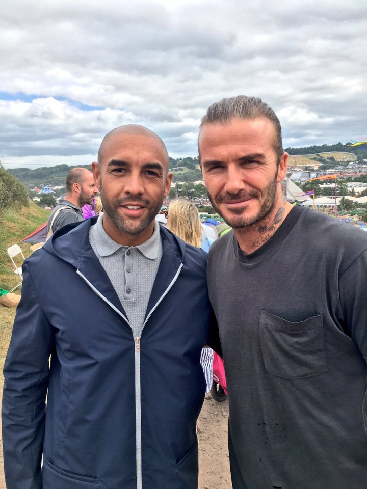 The telly favourite (pictured here with David Beckham) runs the Diversity School Tour Project where he visits inner-city schools to talk about media careers