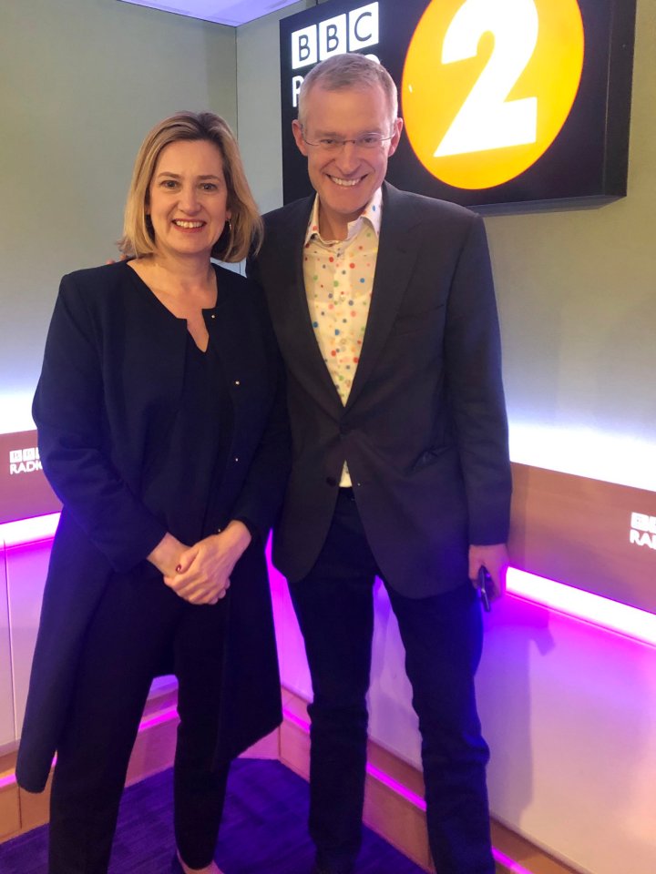  Ms Rudd was appearing on Jeremy Vine's Radio 2 show