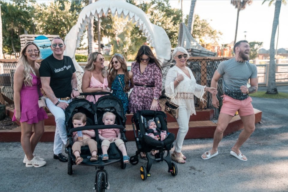  McGregor was joined for his mum's 60th with son, girlfriend, his dad and two sisters