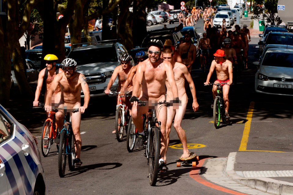 One brave man took to skateboarding instead of cycling 