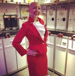  Rima works as cabin crew for Virgin Atlantic and says passengers ask about her bald head