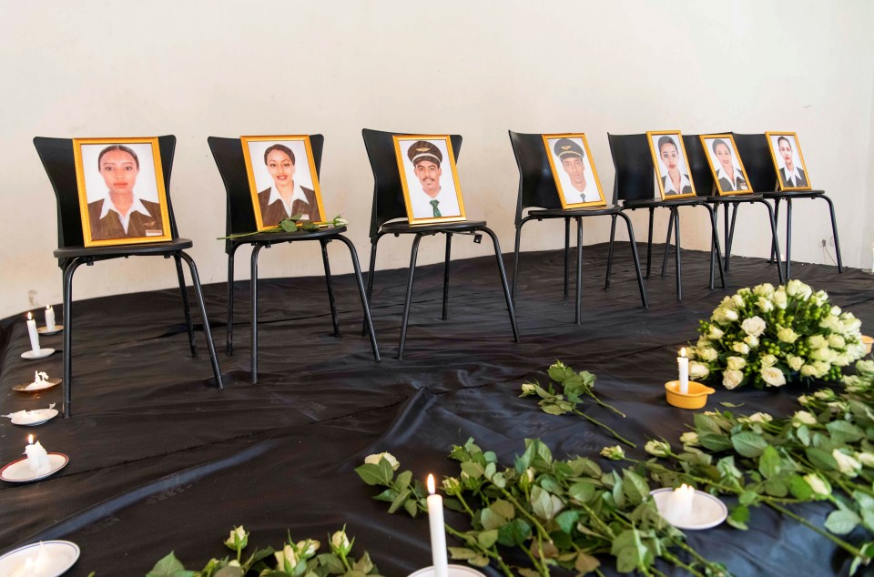 Tributes to the crew of the doomed jet today in Addis Ababa