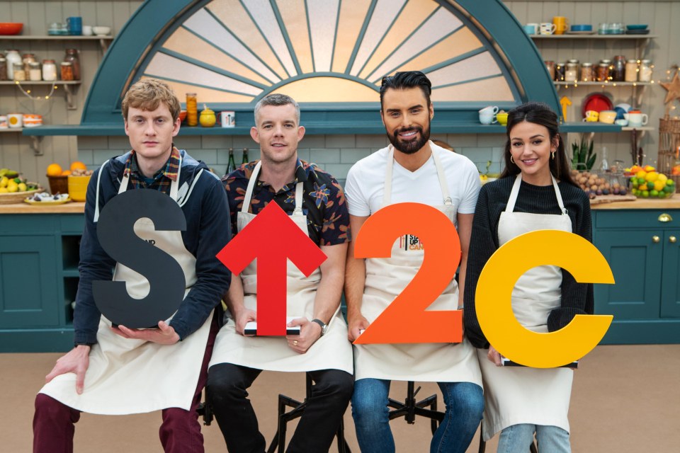  James Acaster, Russell Tovey, Rylan Clark-Neal and Michelle Keegan