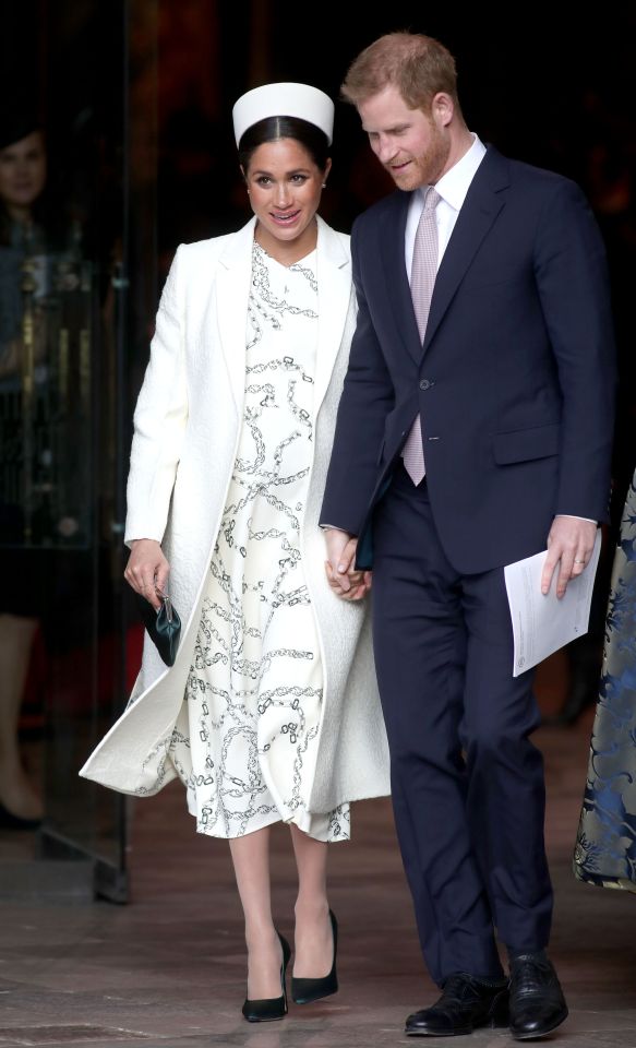  Meghan often goes bare-legged but opted for the M&S tights for the Commonwealth Day event