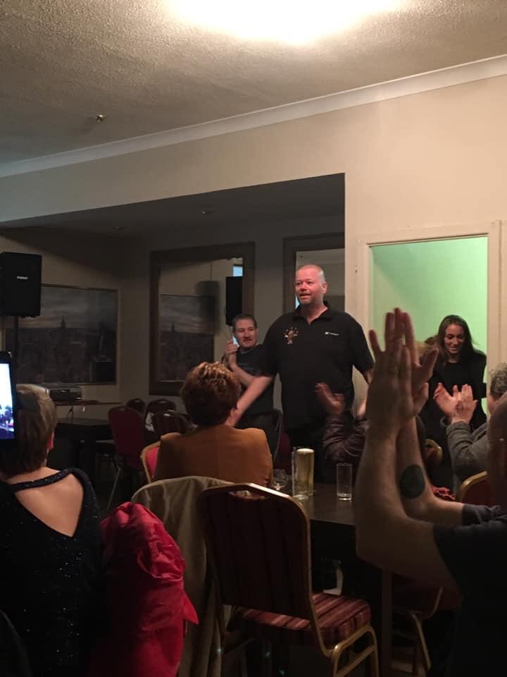 Married darts star Raymond van Barneveld took his younger lover to a charity match in a pub