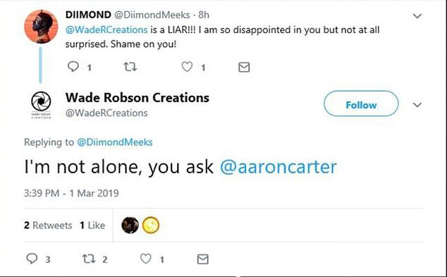 The tweet which Wade Robson's lawyer says is fake