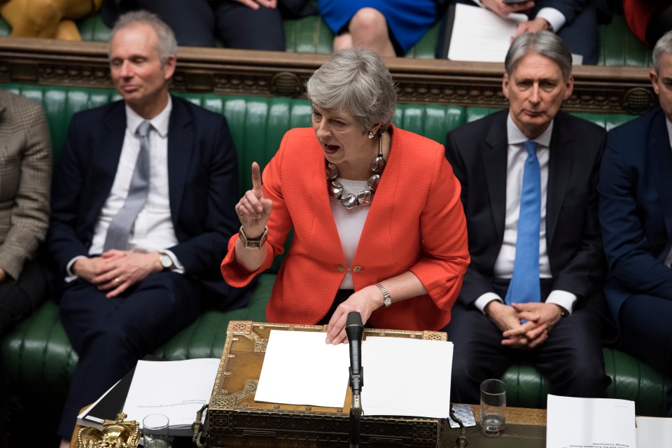  At 2pm, the PM took to the box to try and convince MPs on both sides of the house to back her deal