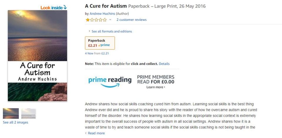 Type "autism cures" into Amazon and hundreds of titles pop up