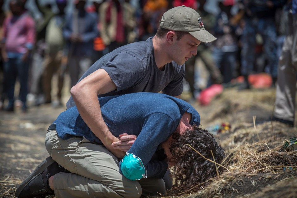 Relatives grieve where the Ethiopian Airlines Boeing 737 Max 8 crashed