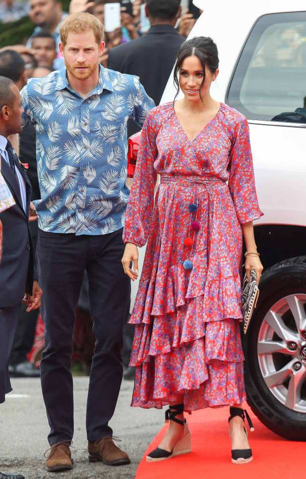  The Duke and Duchess of Sussex at the University of the South Pacific on October 24, 2018 in Suva, Fiji