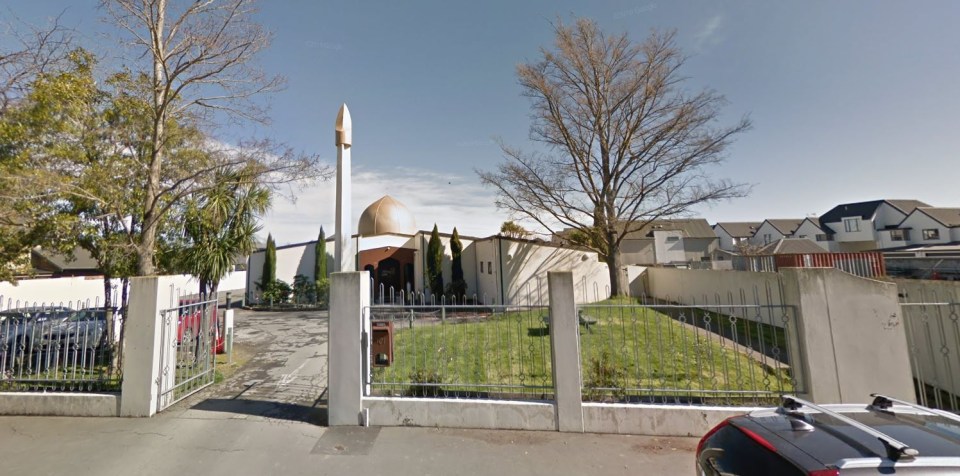 Cops responded to the incident at Al Noor Mosque in Christchurch on the country’s South Island