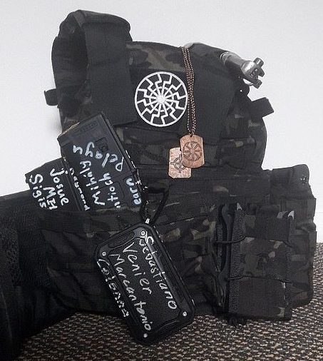 The weapons used in the sick massacre that claimed the lives of 40 people was covered in names