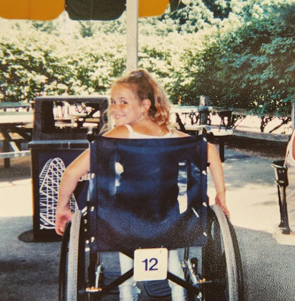  She walked with leg braces for years, before embracing her wheelchair