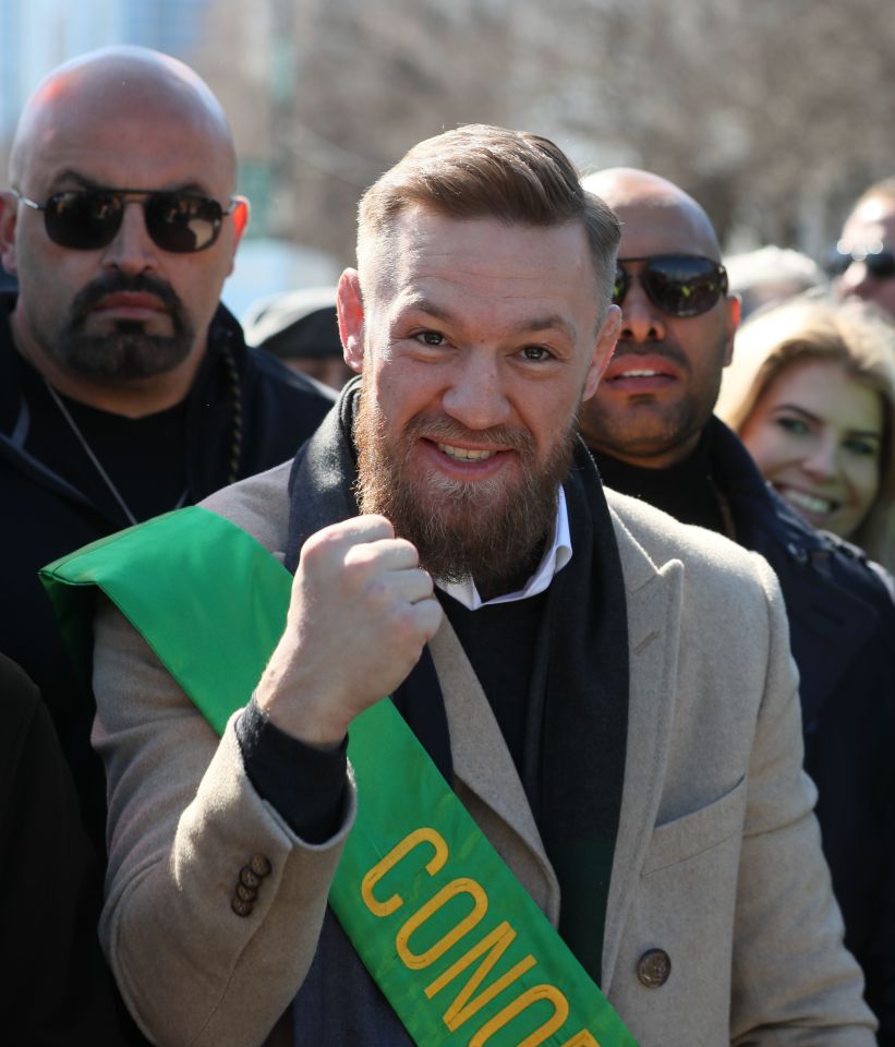 Conor McGregor joins the St Patrick's Day Parade in Chicago