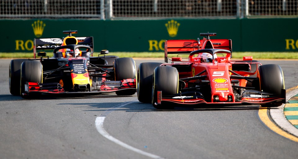 Sebastian Vettel started ahead of Max Verstappen but it was the Dutch driver who finished on the podium