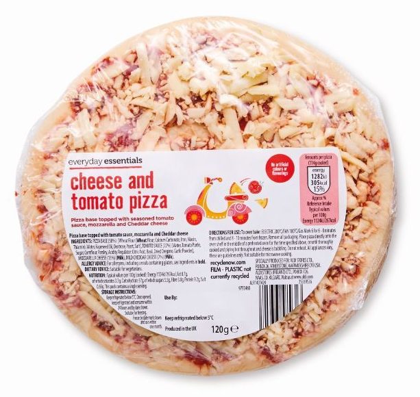  Aldi's new pizza comes in a plastic wrapper inside the cardboard box