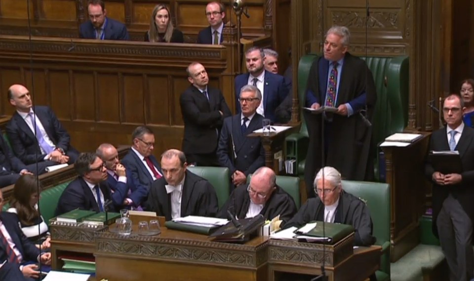  The Speaker enraged MPs with his ruling in the Commons yesterday