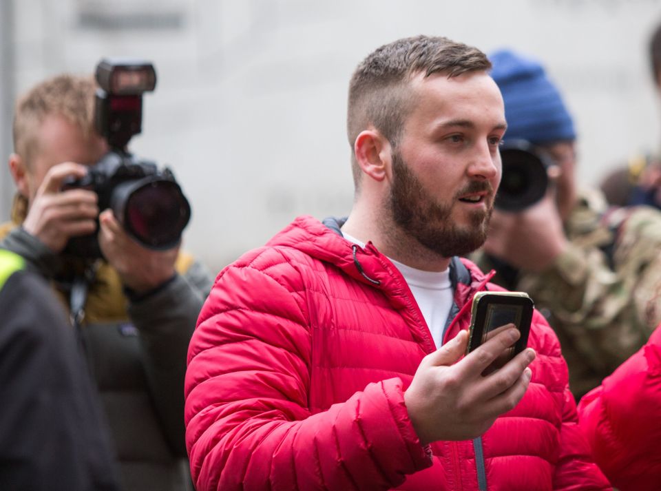  Goddard was surrounded by cameras as he entered court earlier