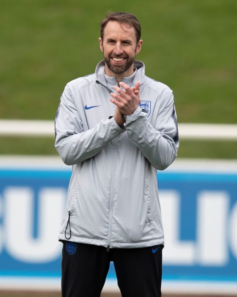  Gareth Southgate looked impressed by Jadon Sancho's skillful strike