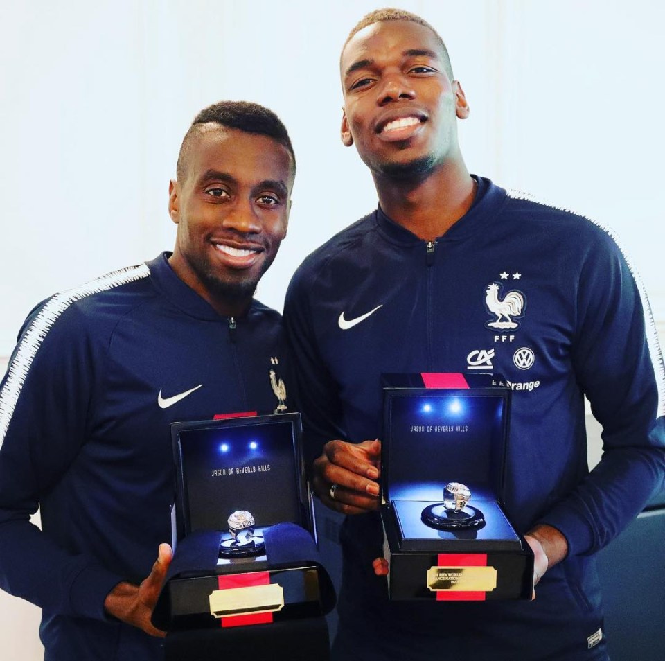 Pogba has shown off the World Cup winners rings he bought the France squad