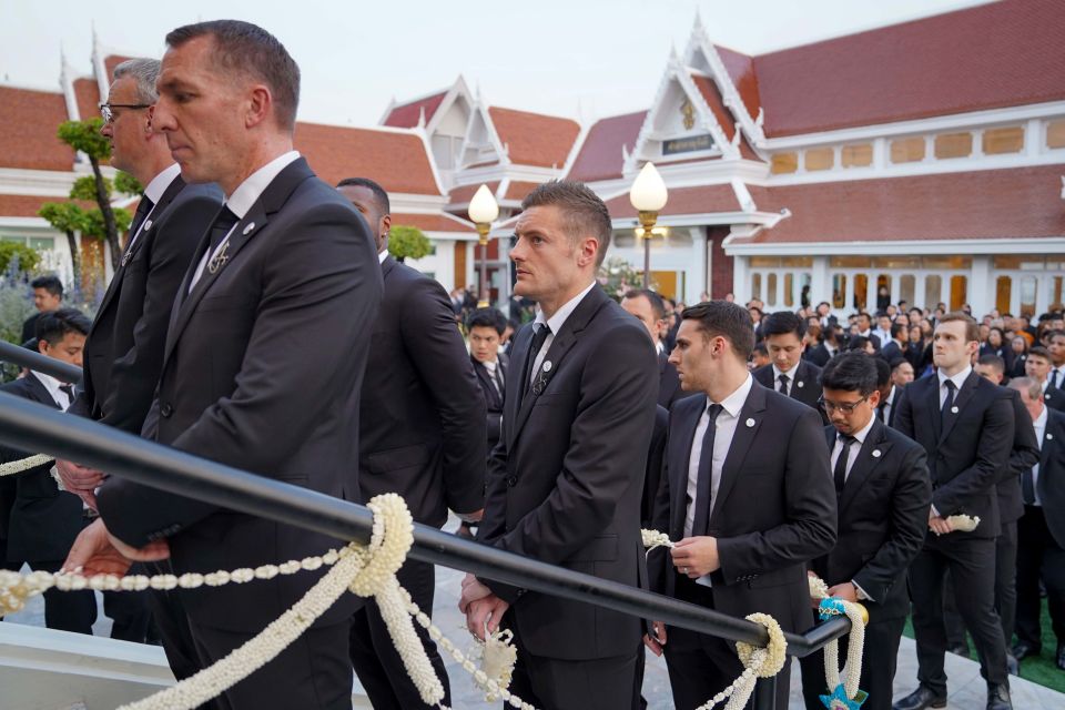  Leicester players and staff attended the cremation ceremony of late chairman Vichai Srivaddhanaprabha in Bangkok