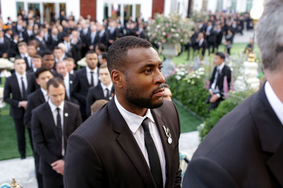  Wes Morgan was one of a number of players that travelled to Thailand to pay their respects to Vichai