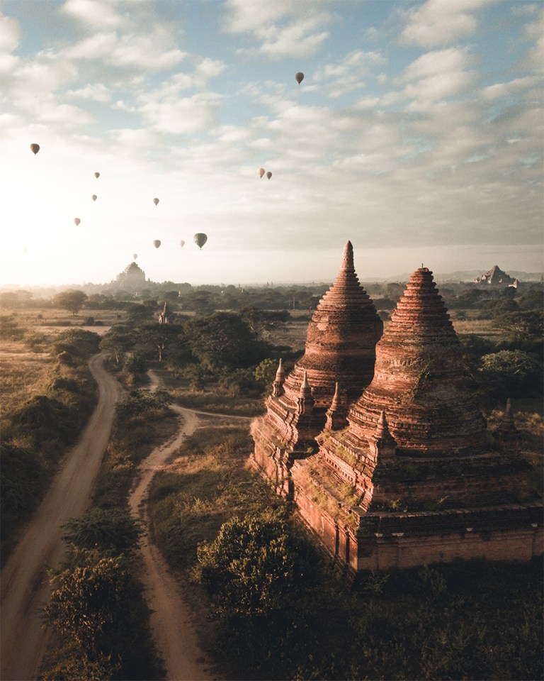 Witold Ziomek’s picture of a sunrise in Bagan, Myanmar, scooped 2nd prize in the architecture category