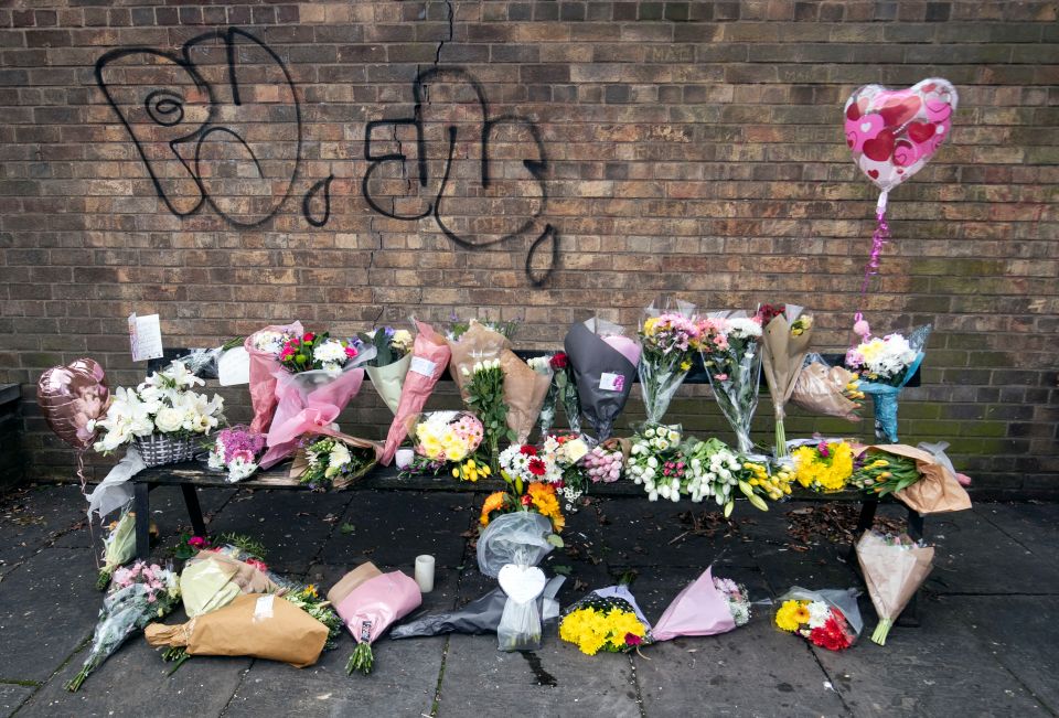  Tributes have today been left on the bench where she was last seen