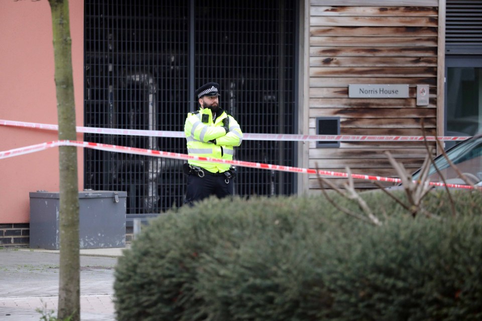 A cordon has been set up where the boy was killed