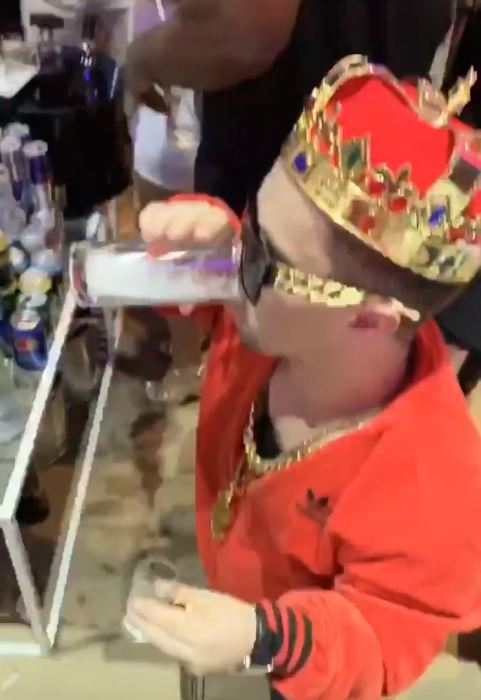  Troy Deeney uploaded a video to his Instagram story showing a dwarf necking shots