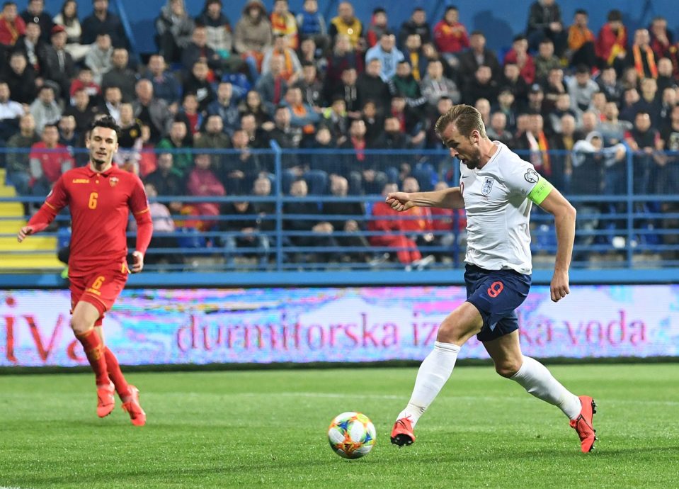 Harry Kane stroked home from close-range after meeting Raheem Sterlings cross for the fourth goal