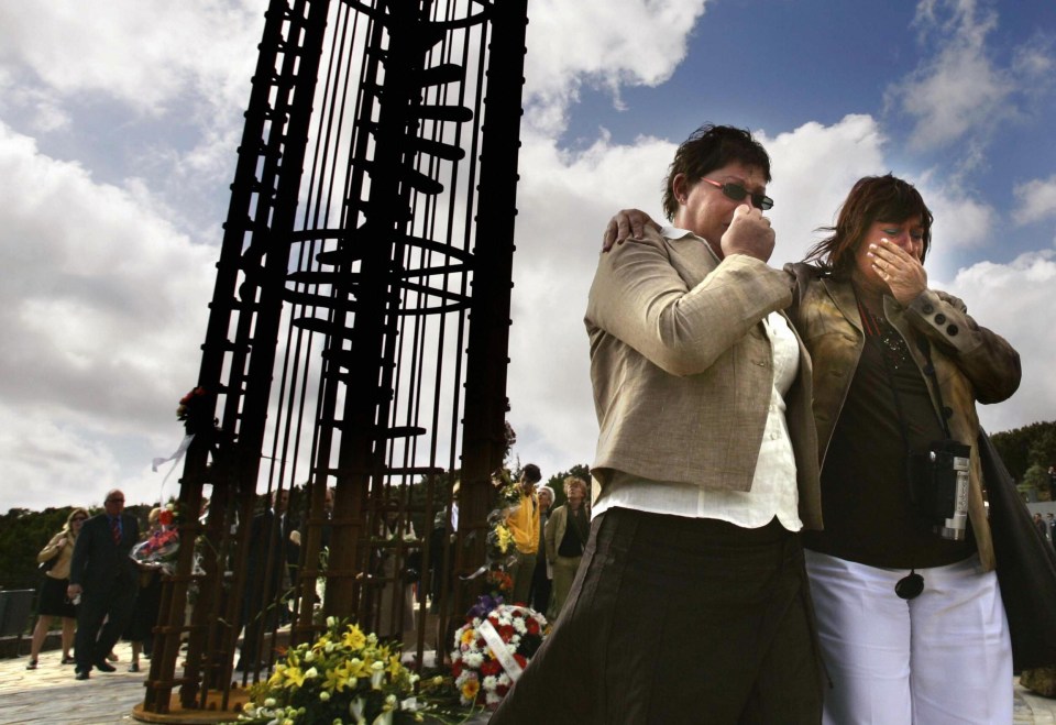 A memorial was erected at the airport to remember those who died