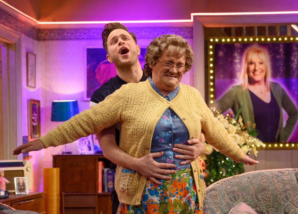  Olly Murs looked like he was on the hunt for a new girlfriend during filming for Saturday night’s All Round To Mrs Brown’s