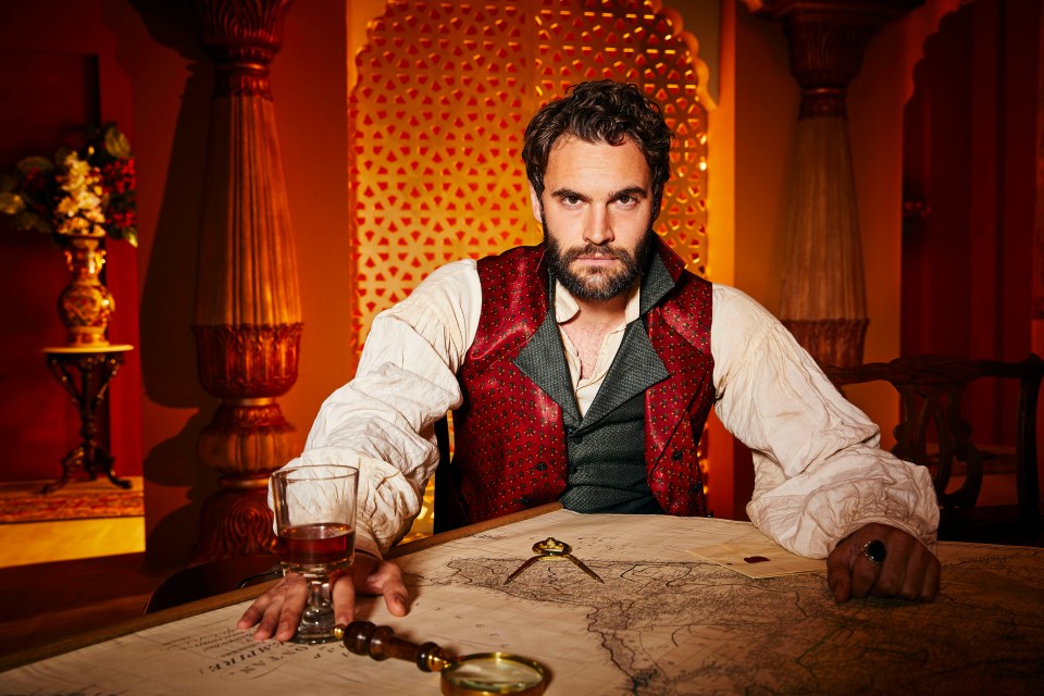  The first episode of Beecham House will bring a topless Tom Bateman hacking into a hedgerow with a machete