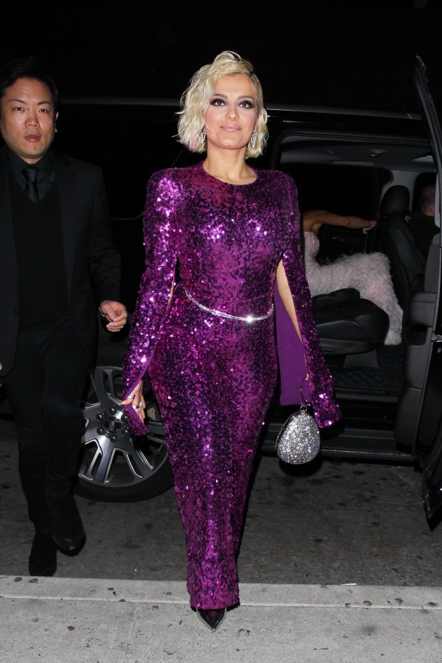  Bebe wore a bright purple jumpsuit to Diana Ross birthday celebrations