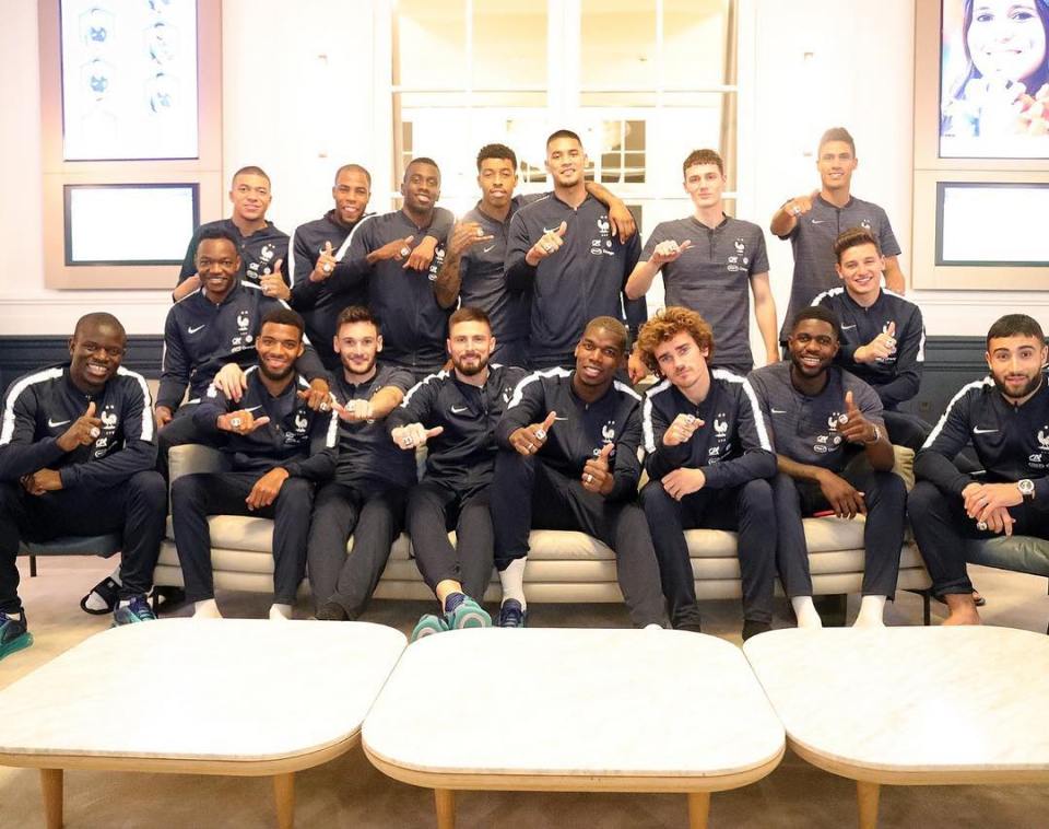 Frances World Cup winning squad show off their Jason of Beverly Hills rings