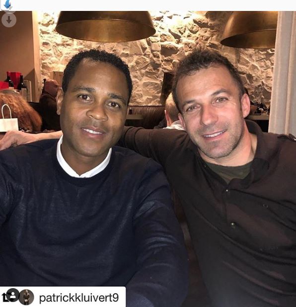 While Patrick Kluivert also enjoyed a meal at No.10