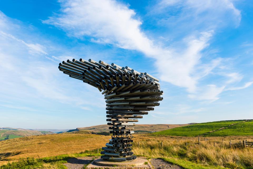 The Singing Ringing tree plays chords through the pipes using the wind