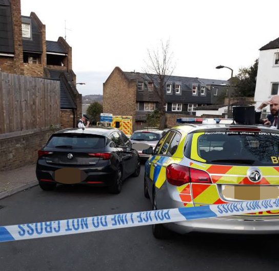  West Norwood News shared this photo of the crime scene showing police cars at the scene